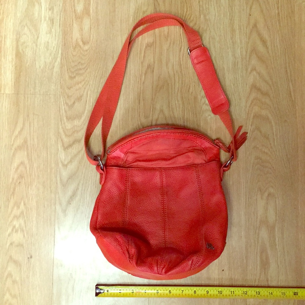 The Sak Orange Leather Cross-body purse